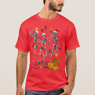 Halloween Skeleton Dancing Pumpkin Spice Spooky Se T-Shirt