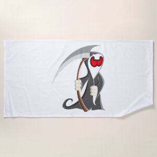 Halloween skeleton Death Beach Towel