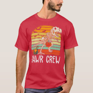Halloween Skeleton Dinosaur Pumpkin Tre Dino Rawr  T-Shirt
