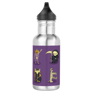 Halloween Skeleton Dracula Mummy Grim Reaper 532 Ml Water Bottle