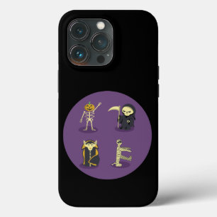 Halloween Skeleton Dracula Mummy Grim Reaper iPhone 13 Pro Case