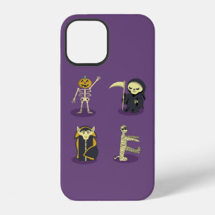 Halloween Skeleton Dracula Mummy Grim Reaper iPhone 12 Case