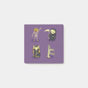 Halloween Skeleton Dracula Mummy Grim Reaper Post-it Notes