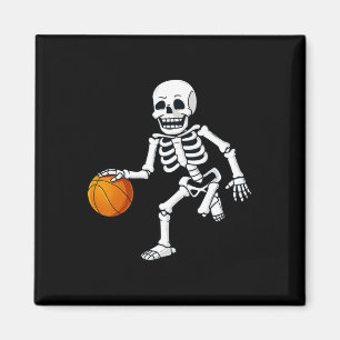 Halloween Skeleton Dribbling Basketball Boys Girls Magnet