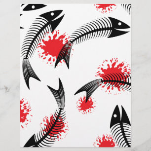 halloween skeleton fish