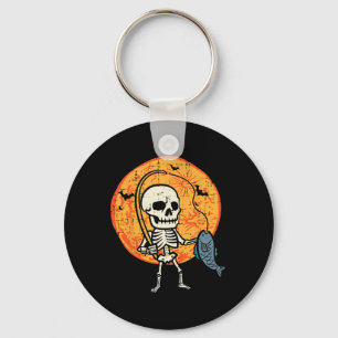 Halloween Skeleton Fishing Costume Fisherman Men B Key Ring