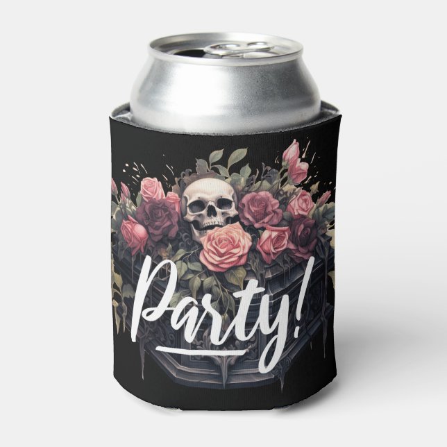  Halloween skeleton funny Party Can Cooler (Can Front)