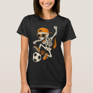 Halloween Skeleton Funny Soccer Shirt For Boys Men