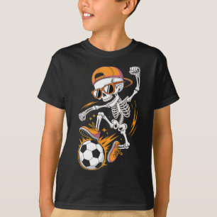 Halloween Skeleton Funny Soccer Shirt For Teens Bo