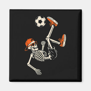 Halloween Skeleton Funny Soccer Shirt For Teens Bo Magnet