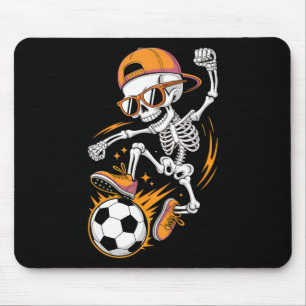 Halloween Skeleton Funny Soccer Shirt For Teens Bo Mouse Pad