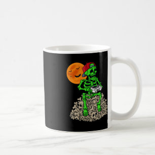Halloween Skeleton Gamer Boys Kids Teens Gaming  Coffee Mug