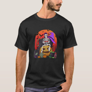 Halloween Skeleton Gamer With Controller Graveyard T-Shirt