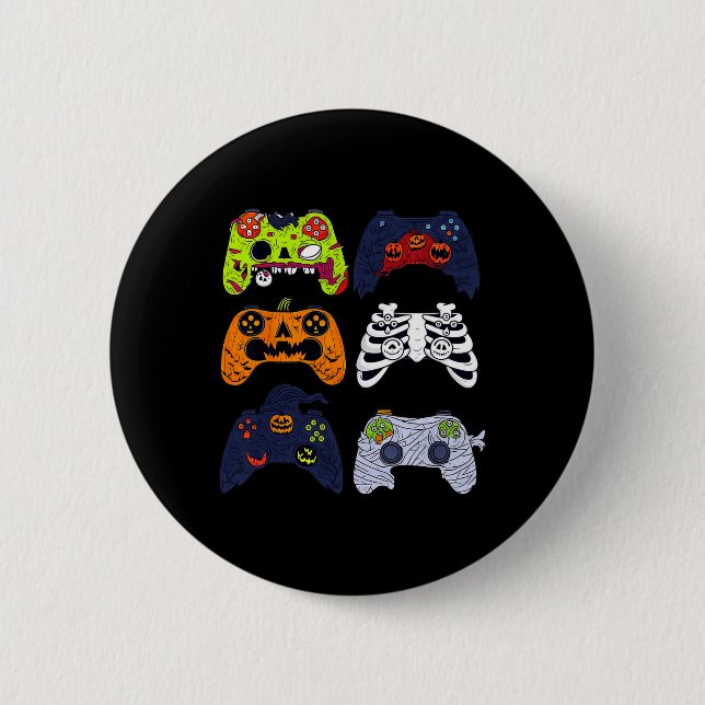 Halloween Skeleton Gaming Controllers Zombie Mummy 6 Cm Round Badge (Front)
