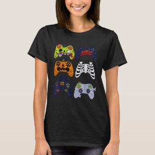 Halloween Skeleton Gaming Controllers Zombie Mummy T-Shirt