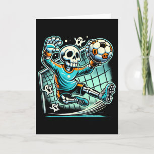 Halloween Skeleton Goalie Soccer Card