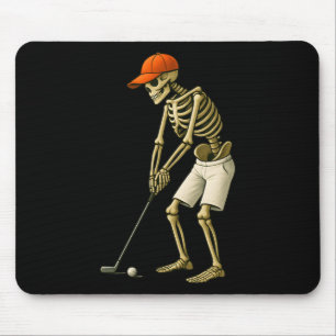 Halloween Skeleton Golf Costume Funny Men Boys Kid Mouse Pad