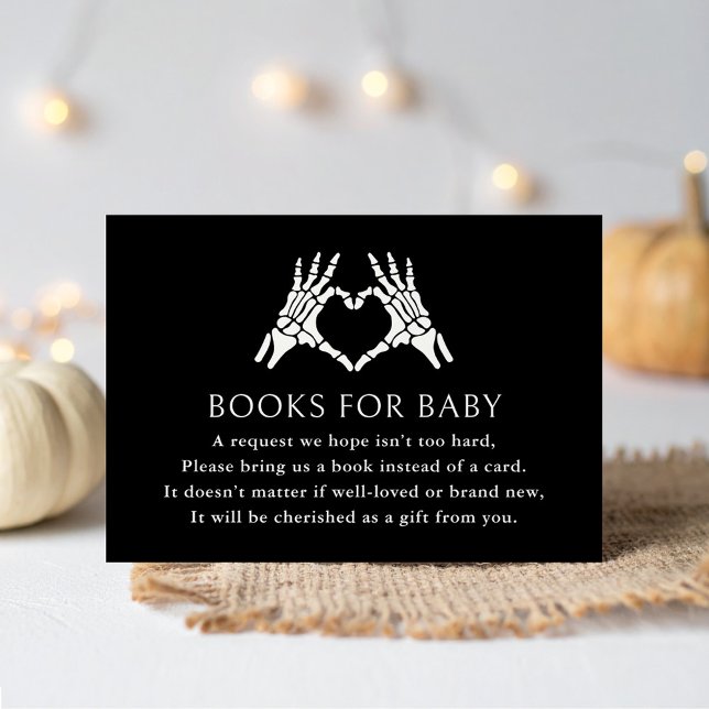 Halloween Skeleton Hands Books for Baby Enclosure Card (Creator Uploaded)