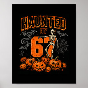 Halloween Skeleton Haunted Six Seven Number Gen Al Poster
