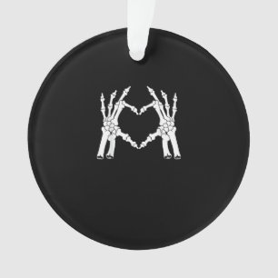 Halloween Skeleton Heart Hand Minimal Look Ornament