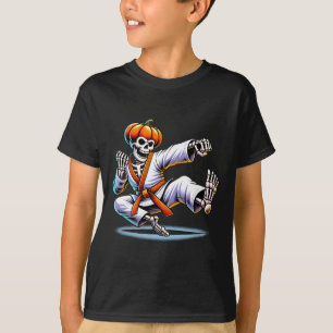 Halloween Skeleton Karate T-Shirt