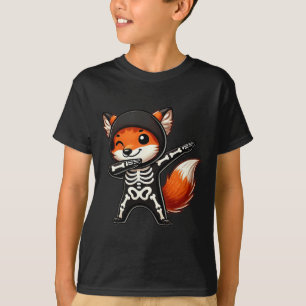 Halloween Skeleton Kids Women Men Fox T-Shirt