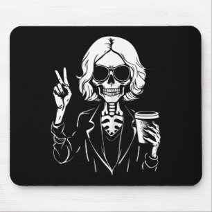 Halloween Skeleton Lazy Drinking Cup Coffee Costum Mouse Pad