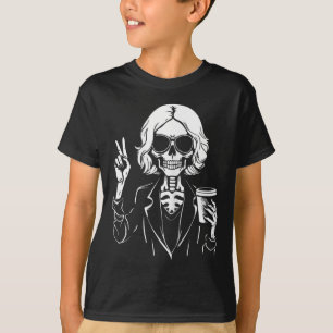 Halloween Skeleton Lazy Drinking Cup Coffee Costum T-Shirt