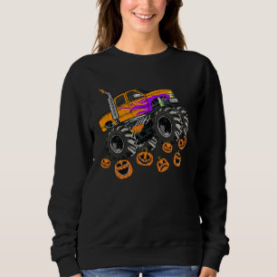 Halloween Skeleton Monster Truck Kids Boys Toddler Sweatshirt