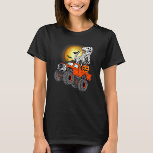 Halloween Skeleton Monster Truck Moon Candy Toddle T-Shirt