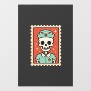 Halloween Skeleton Nurse Stamp Design_1