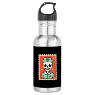 Halloween Skeleton Nurse Stamp Design_1 532 Ml Water Bottle