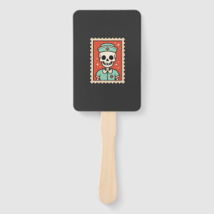 Halloween Skeleton Nurse Stamp Design_1 Hand Fan
