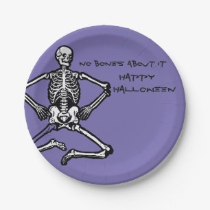 Halloween Skeleton Paper Plates 7"