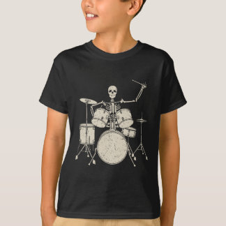 Halloween Skeleton Playing Drum Cute Funny Drums G T-Shirt