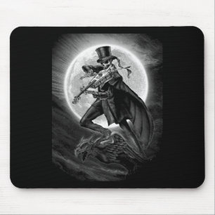 Halloween Skeleton Playing Violin - Rock And Roll Mouse Pad
