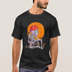 Halloween Skeleton Pumpkin Video Game Gamer Boys K T-Shirt