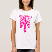 halloween Skeleton Rib Cage pink