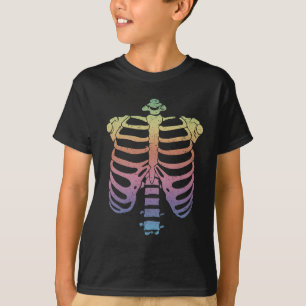 Halloween Skeleton Rib Cage Zombie Costume Tee