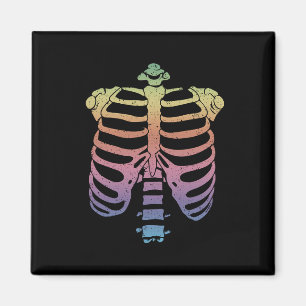 Halloween Skeleton Rib Cage Zombie Costume Tee Magnet