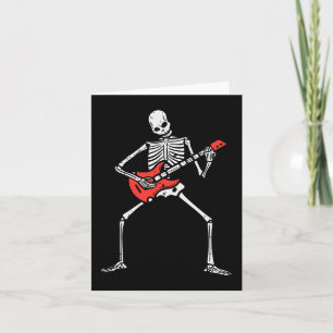 Halloween Skeleton Rock Guitar Costume Rocker Men  Card