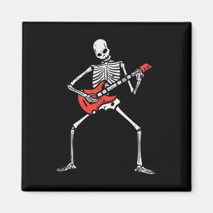 Halloween Skeleton Rock Guitar Costume Rocker Men Magnet