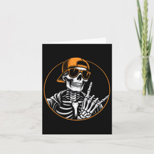 Halloween Skeleton Rock Hand  Card