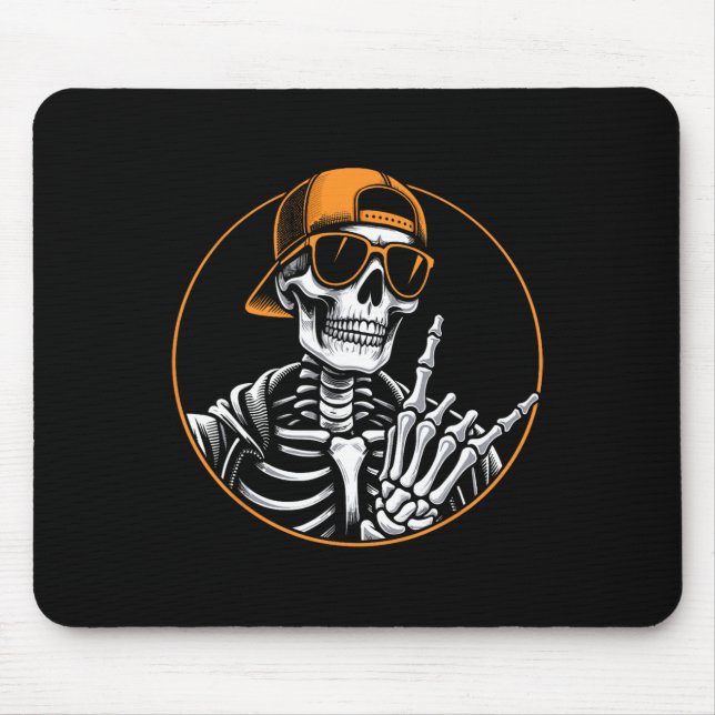 Halloween Skeleton Rock Hand  Mouse Pad (Front)