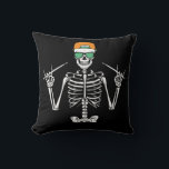 Halloween Skeleton Rock Hand Playing Drums Cushion<br><div class="desc">Halloween Skeleton Rock Hand Drummer Playing Drums Graphic design Gift Throw Pillow Classic Collection.</div>