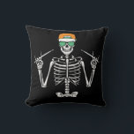 Halloween Skeleton Rock Hand Playing Drums Cushion<br><div class="desc">Halloween Skeleton Rock Hand Drummer Playing Drums Graphic design Gift Throw Pillow Classic Collection.</div>
