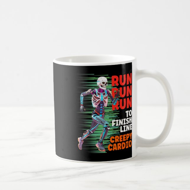 Halloween Skeleton Runner Creepy Cardio Jogger Spo Coffee Mug (Right)
