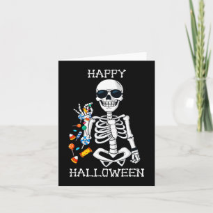 Halloween Skeleton Salting Candy Fun  Card