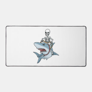 Halloween Skeleton Shark Funny Halloween Gift Desk Mat
