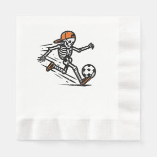 Halloween Skeleton Soccer Football Costume Men Boy Napkin